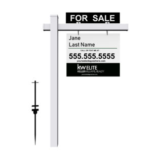 Durable PVC real estate post
